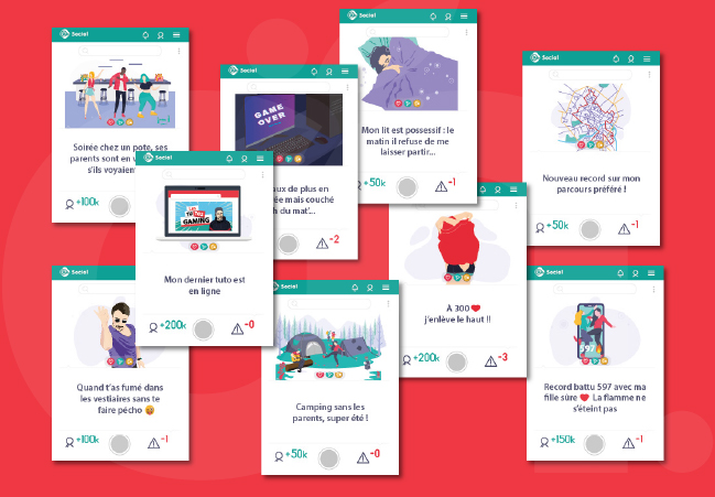 Cartes publications @h social