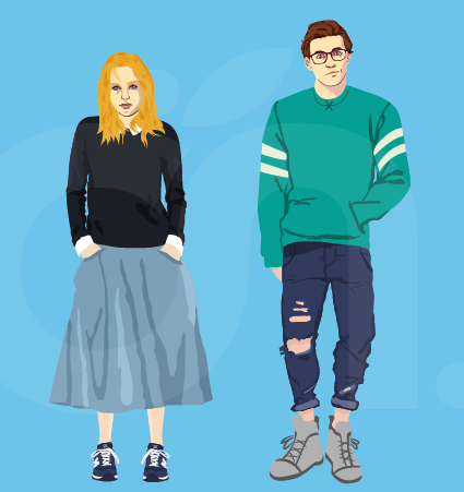 Personnages pions @h social