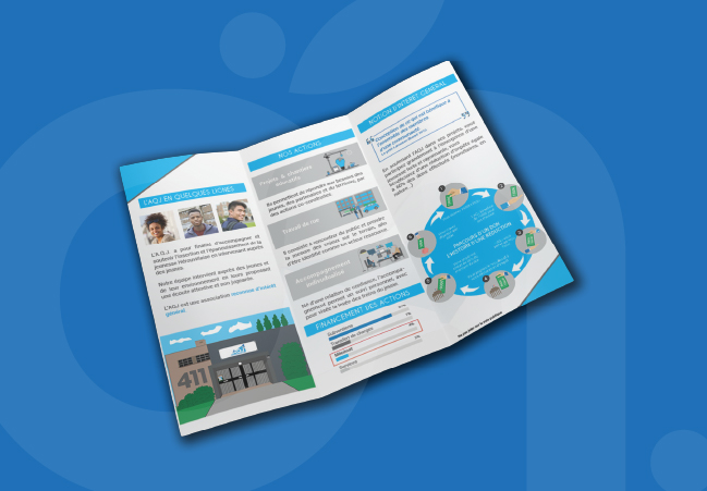 Dépliant mécénat Identité visuelle AQJ