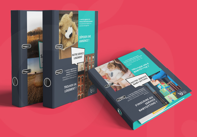 Visuels classeurs Identité visuelle BIJ Orne